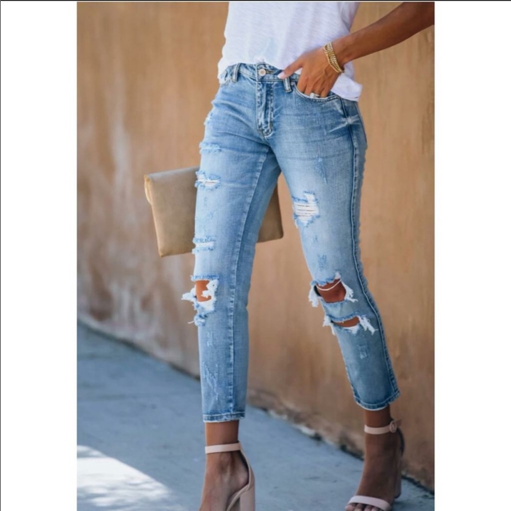 KanCan NWT Jeans Girlfriend Relaxed Cotton Ankle - Picture 2 of 9